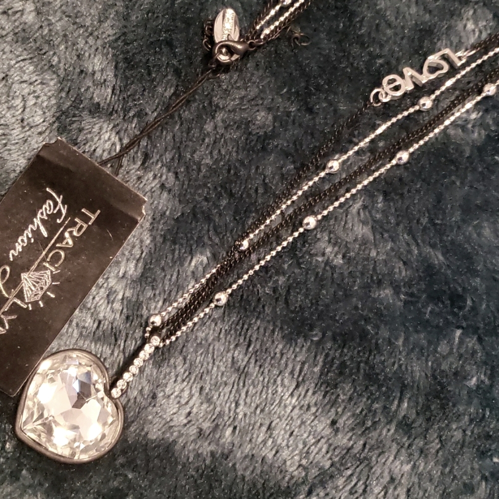 Love double chain necklace